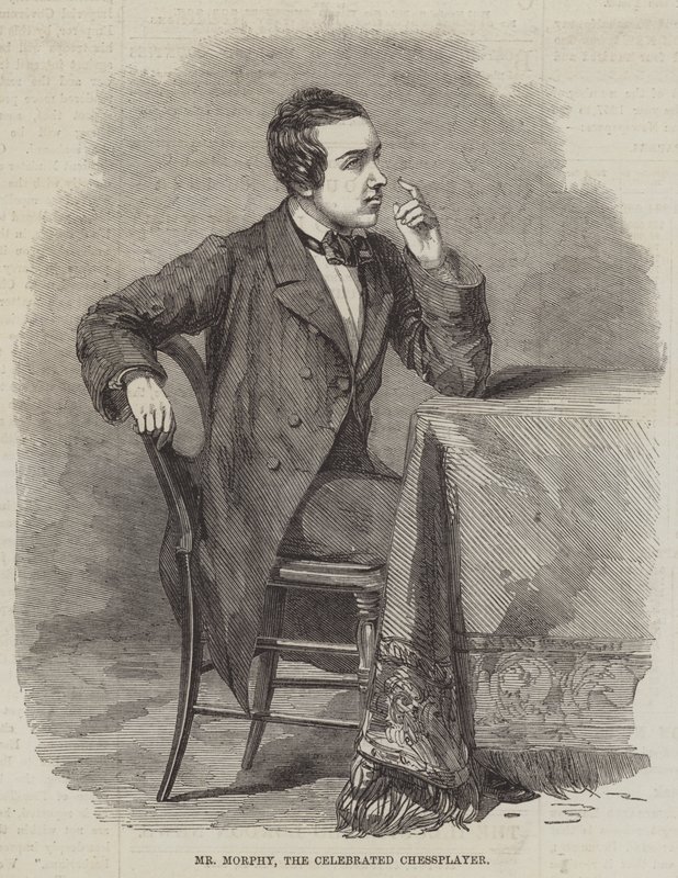 Bay Morphy, Ünlü Satranç Oyuncusu (gravür) by English School