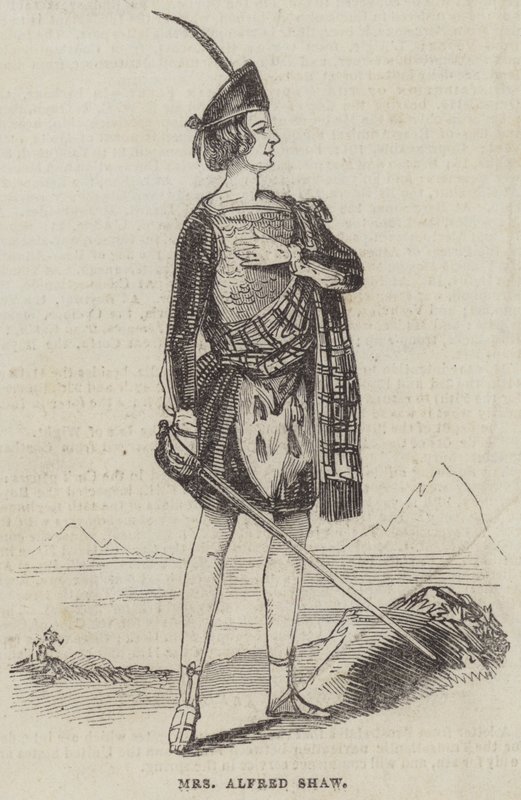 Bayan Alfred Shaw (gravür) by English School