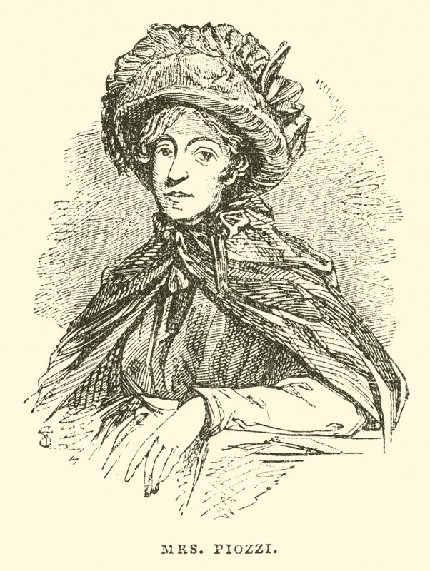 Bayan Piozzi (gravür) by English School