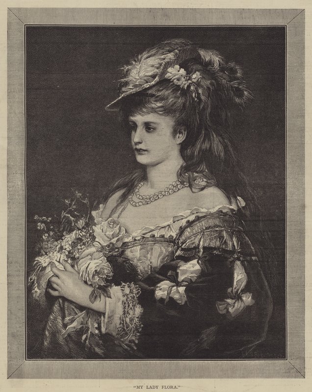 Leydim Flora (gravür) by English School