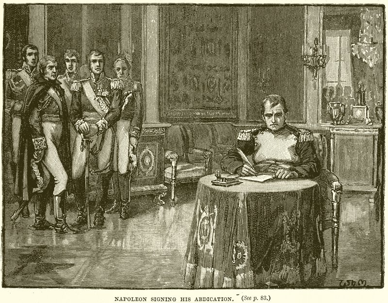 Napolyon tahttan çekilmesini imzaladı by English School