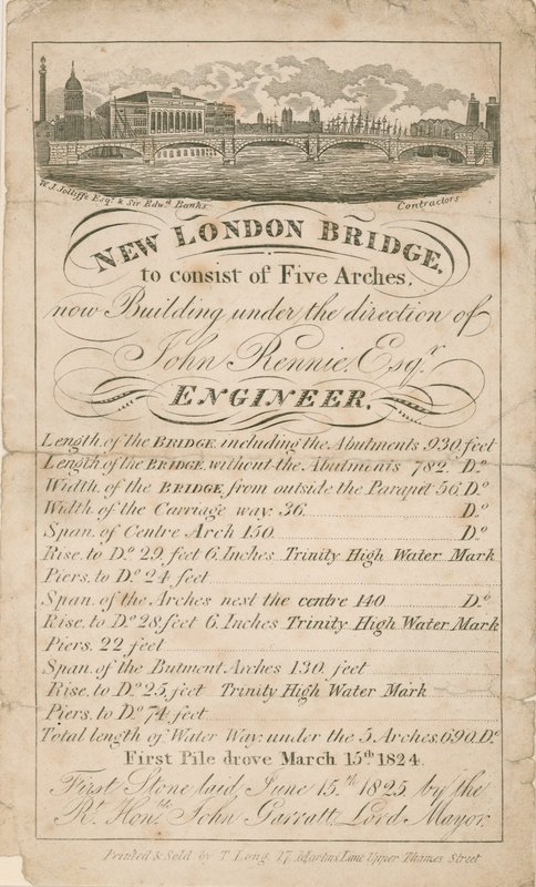 Yeni Londra Köprüsü - John Rennie Mühendisi by English School
