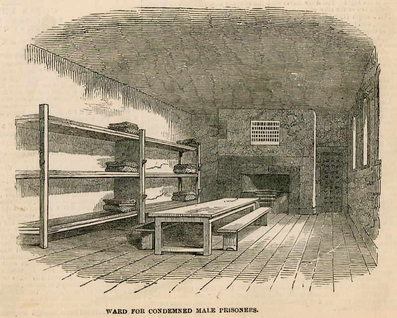 Newgate hapishanesi. Hükümlü mahkumlar için koğuş by English School