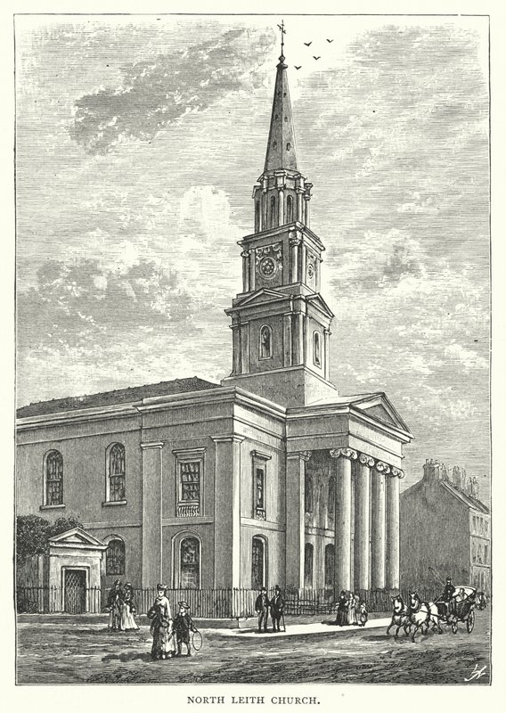 Kuzey Leith Kilisesi (gravür) by English School
