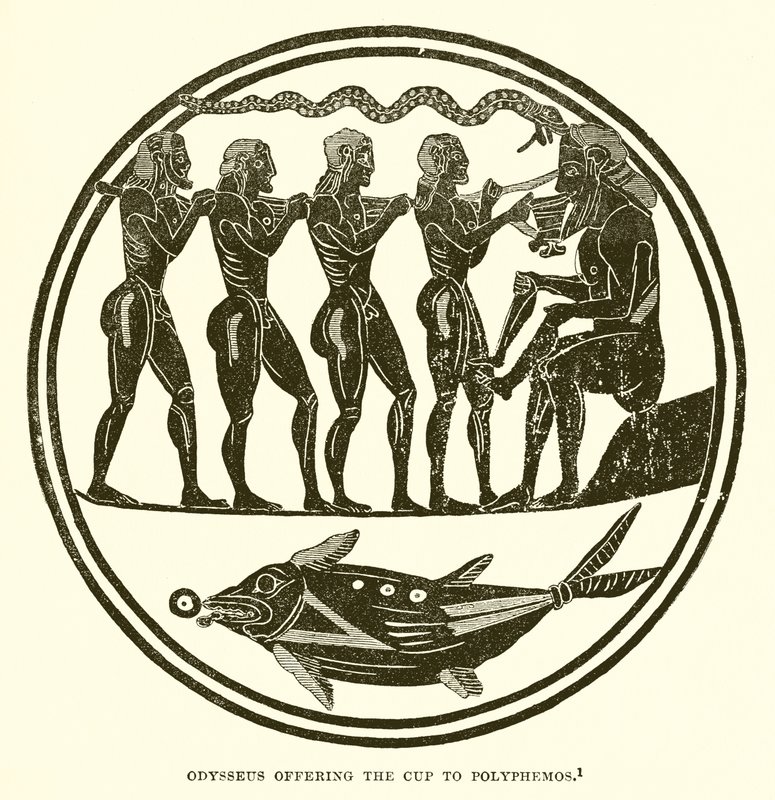 Odysseus, kupayı Polyphemos