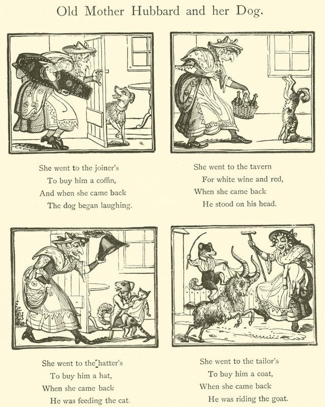 Yaşlı Anne Hubbard ve Köpeği (gravür) by English School