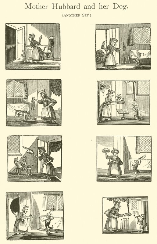 Yaşlı Anne Hubbard ve Köpeği (gravür) by English School