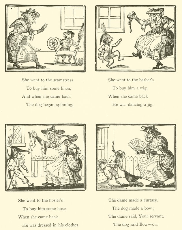 Yaşlı Anne Hubbard Ve Köpeği by English School