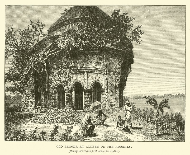 Hooghly'deki Aldeen'deki Eski Pagoda by English School