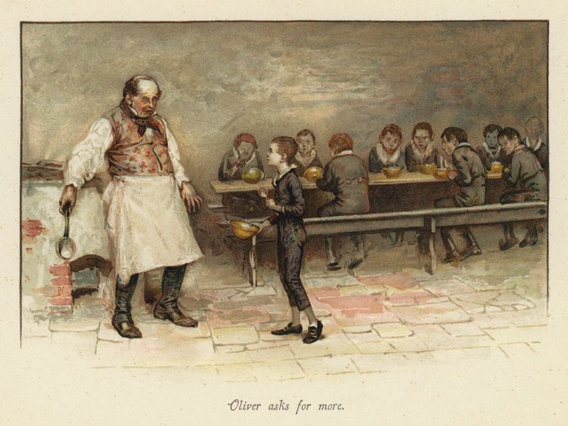 Oliver daha fazlasını istiyor (chromolitho) by English School