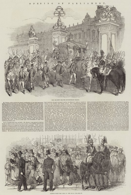 Parlamentonun Açılışı (gravür) by English School