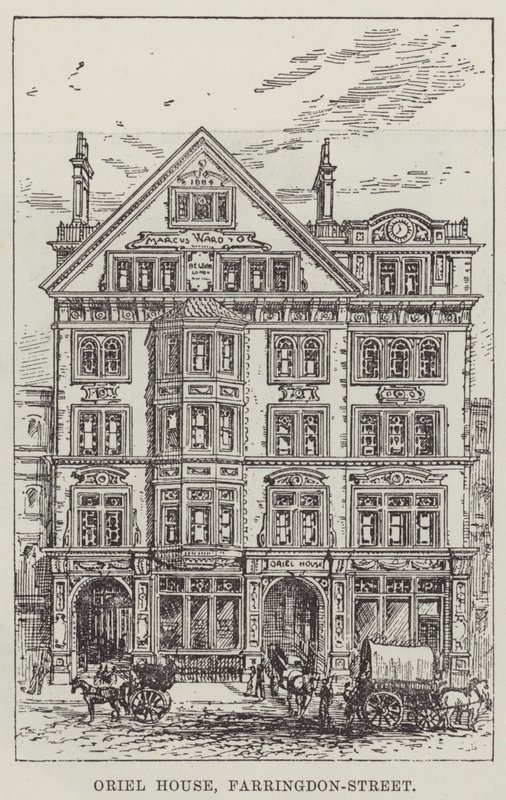 Oriel Evi, Farringdon-Street (gravür) by English School