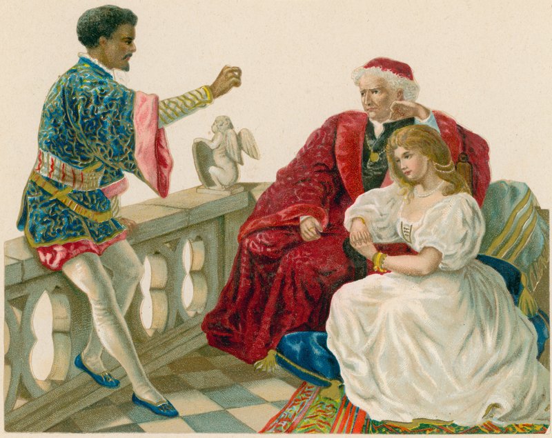 Othello, Desdemona ve babasıyla konuşuyor by English School