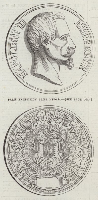 Paris Sergi Ödülü Madalyası (gravür) by English School