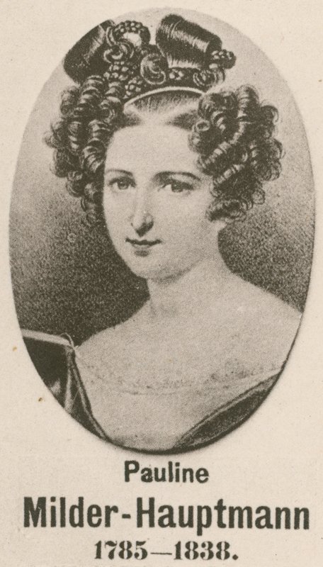 Pauline Milder-Hauptmann (gravür) by English School
