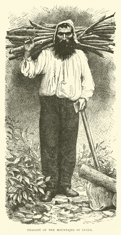 Lucca Dağlarında Köylü by English School