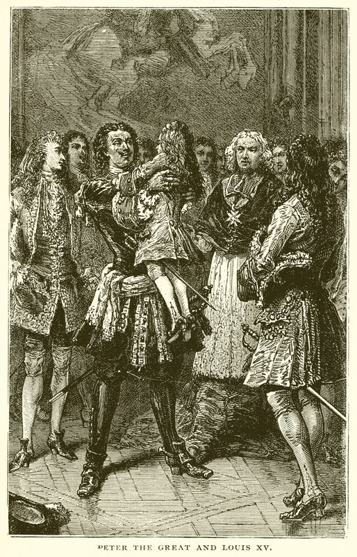 Büyük Peter ve Louis XV by English School