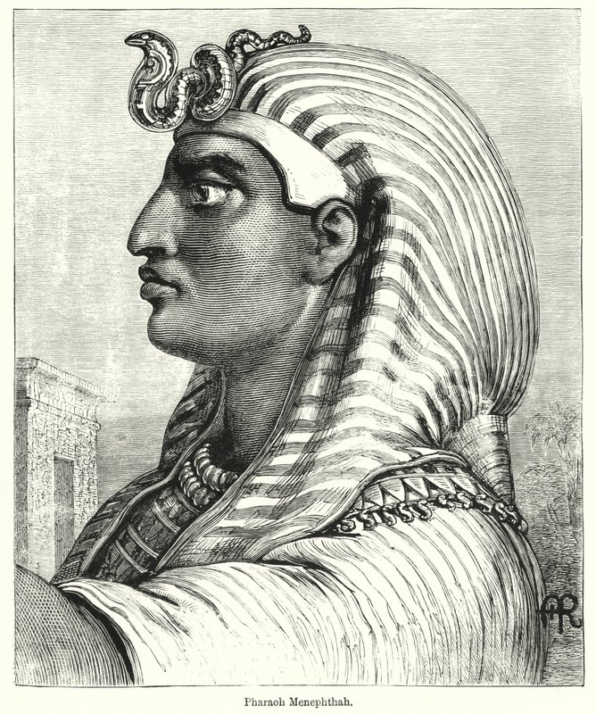 Firavun Menephthah (gravür) by English School
