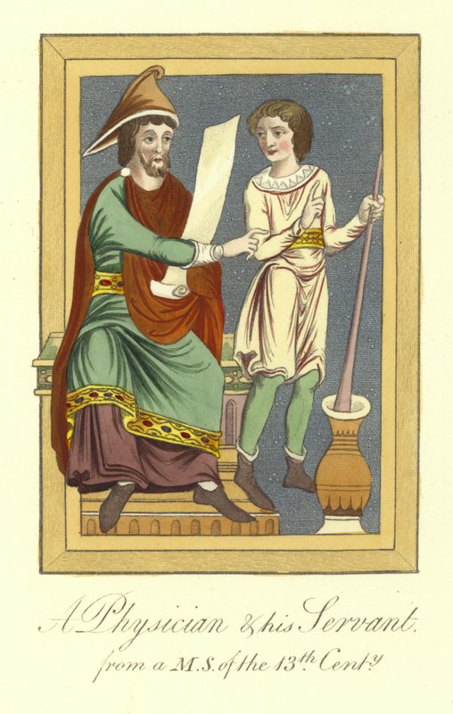 Hekim ve uşağı, 13. Yüzyıl by English School