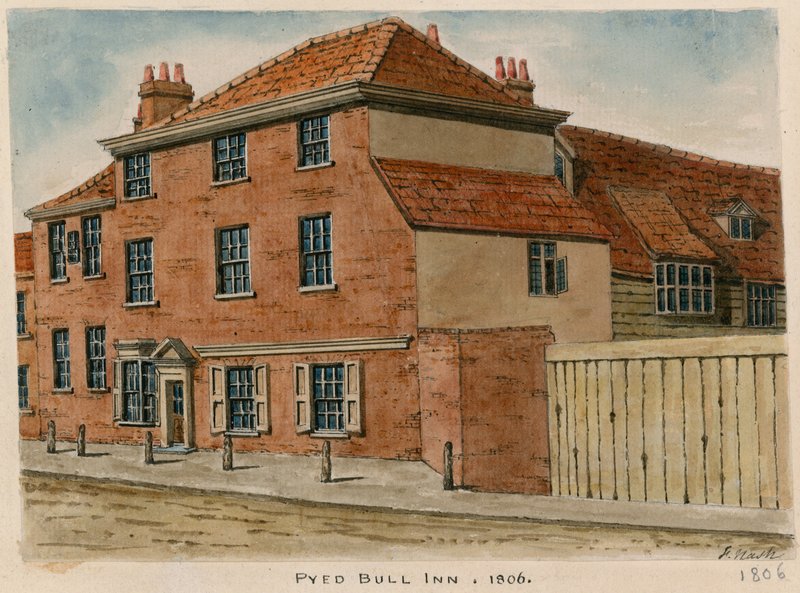 Pied Bull Inn, Islington (kağıt üzerinde wc) by English School