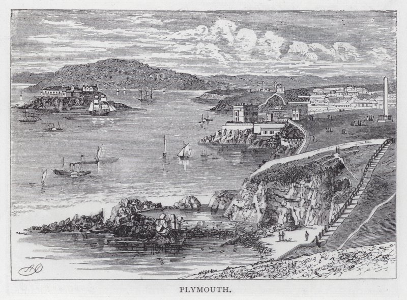 Plymouth (gravür) by English School