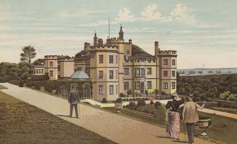 Plymouth: Mount Edgcumbe Evi (renkli taş) by English School