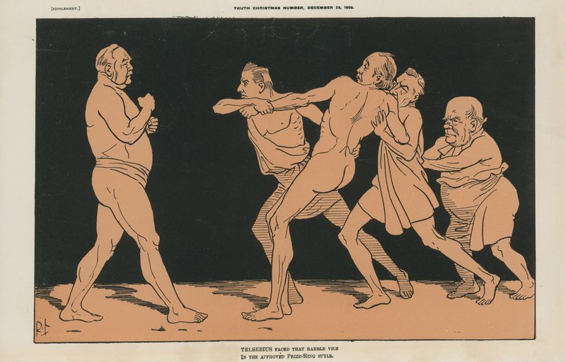 Siyasi karikatür by English School