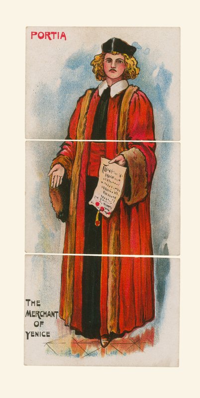 Portia, Venedik Taciri (chromolitho) by English School