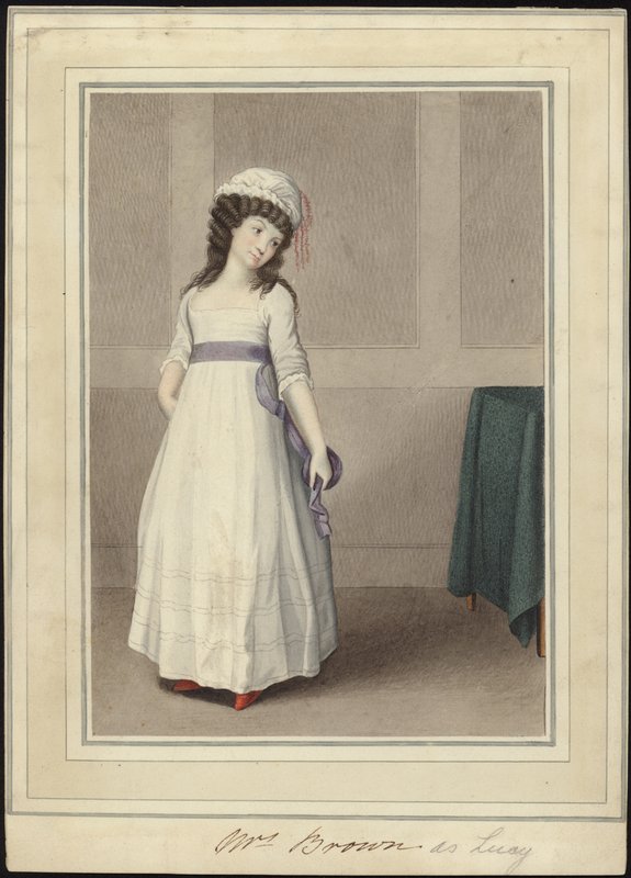 Lucy olarak Bayan Brown portresi by English School