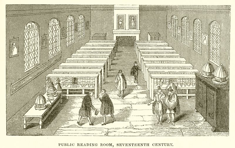 Halka Açık Okuma Odası, Onyedinci Yüzyıl by English School