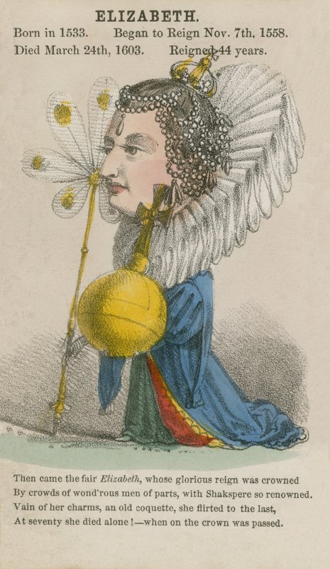 Kraliçe I. Elizabeth (aquatint) by English School