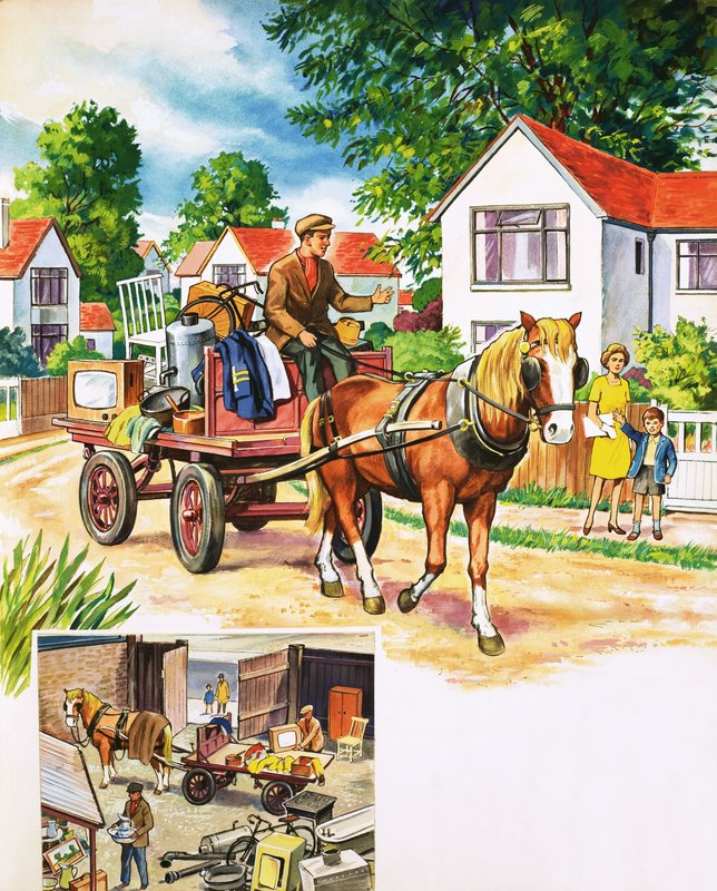 Rag and bone man by English School