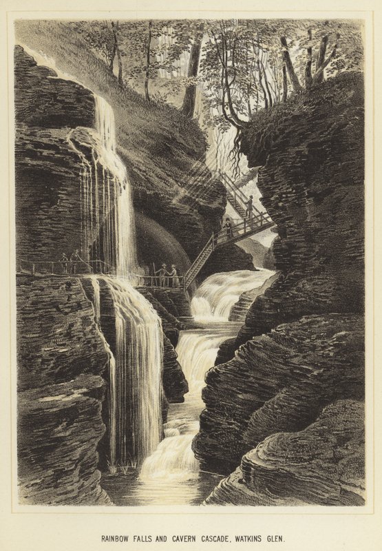 Rainbow Şelaleleri ve Mağara Çağlayanı, Watkins Glen by English School