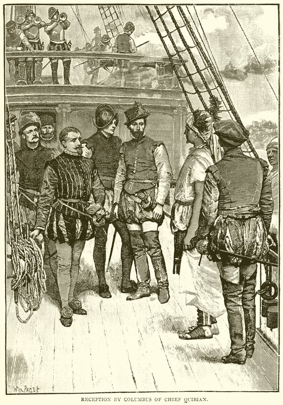 Columbus of Chief Quibian tarafından resepsiyon by English School