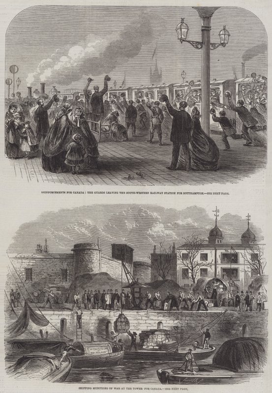 Kanada için Takviyeler (gravür) by English School