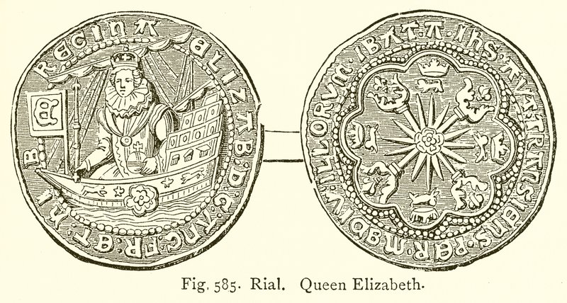 Riyal. Kraliçe Elizabeth by English School