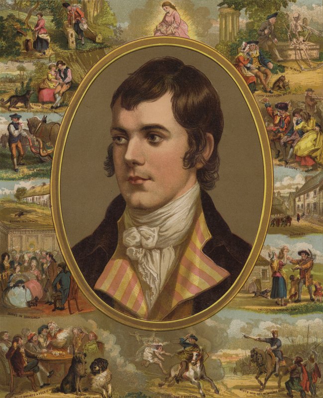 Robert Burns (kromolito) by English School
