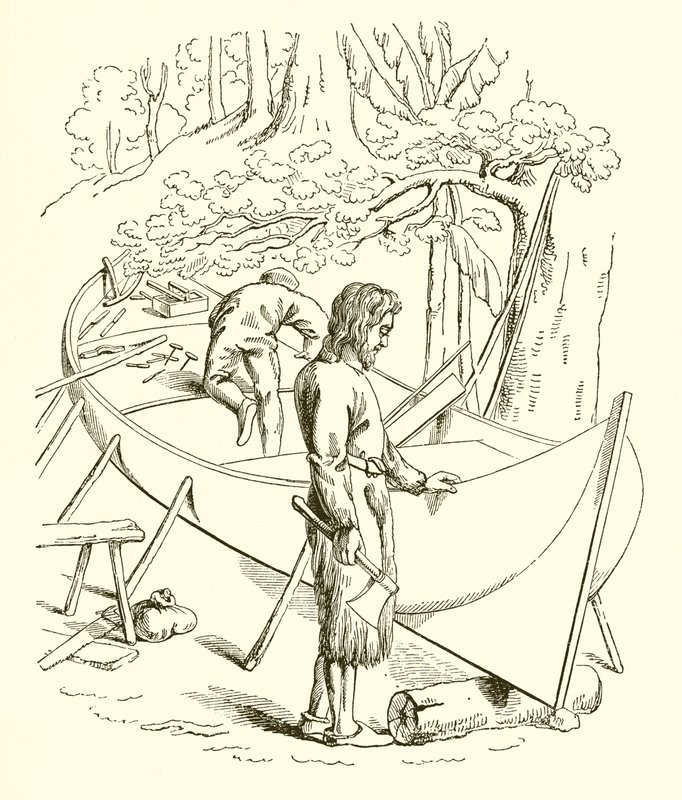 Robinson Crusoe teknesini yapıyor by English School