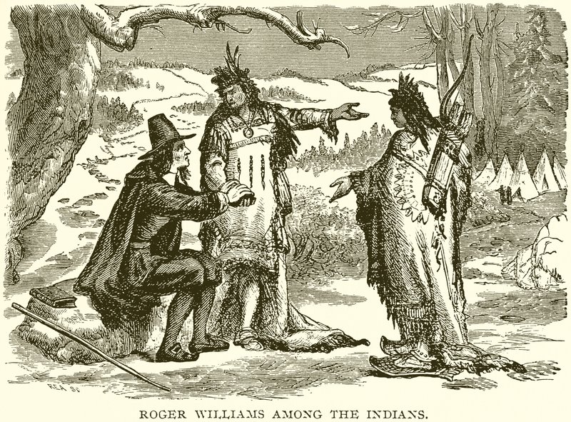 Kızılderililer arasında Roger Williams by English School