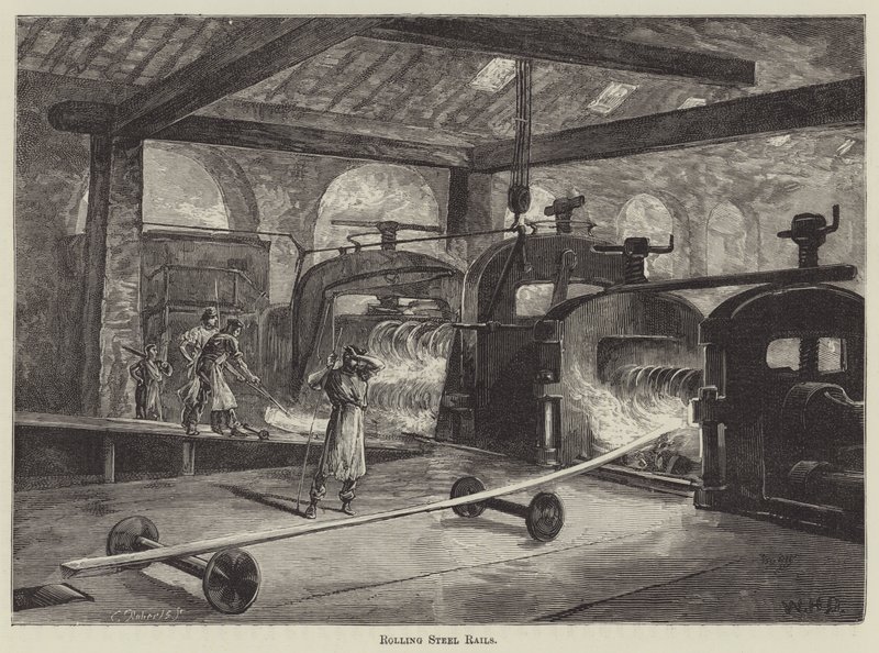 Haddeleme Çelik Raylar (gravür) by English School