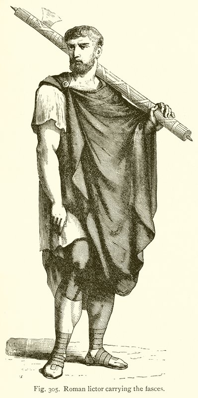 Fasces taşıyan Romalı Lictor by English School
