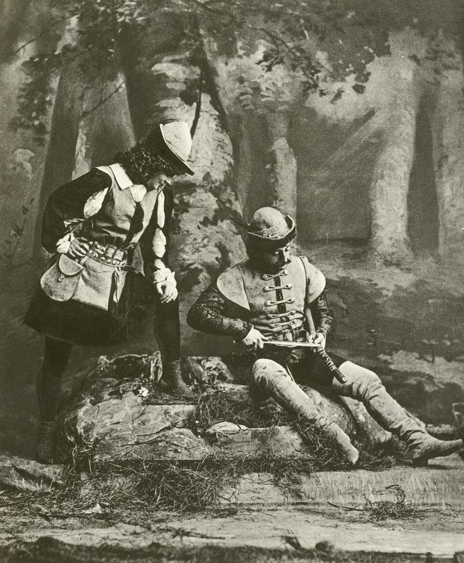 Rosalind ve Orlando (gravür) by English School