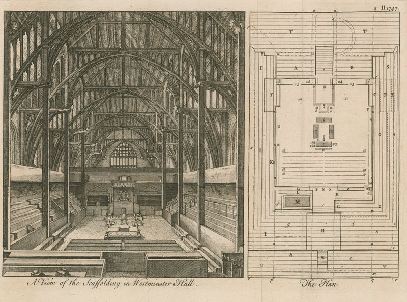 Westminster Hall'da İskele by English School