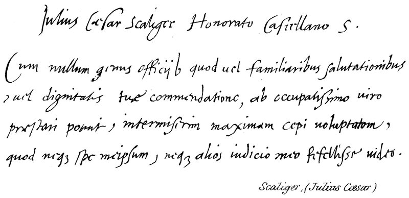 Scaliger, Jül Sezar by English School