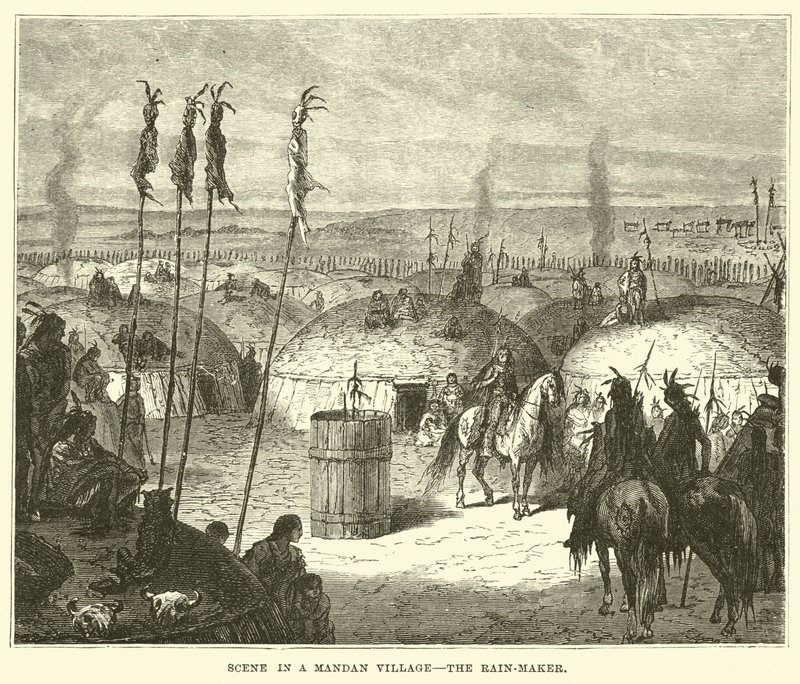 Yağmur Yapan Mandan köyünde bir sahne by English School