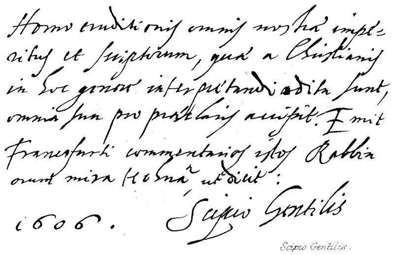 Scipio Gentile by English School
