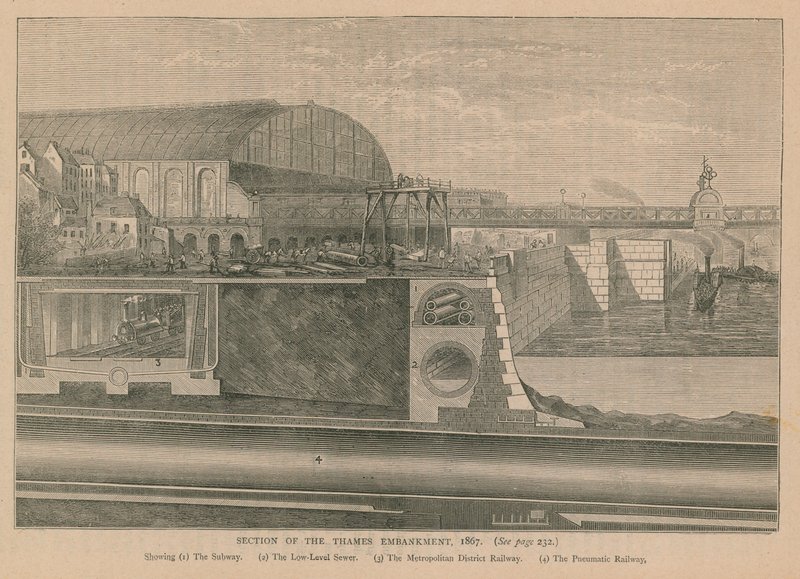 Thames Dolgusu Bölümü, 1867 by English School