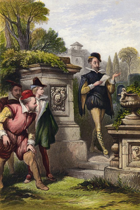 Shakespeare, On İkinci Gece, II. Perde, 5. Sahne by English School
