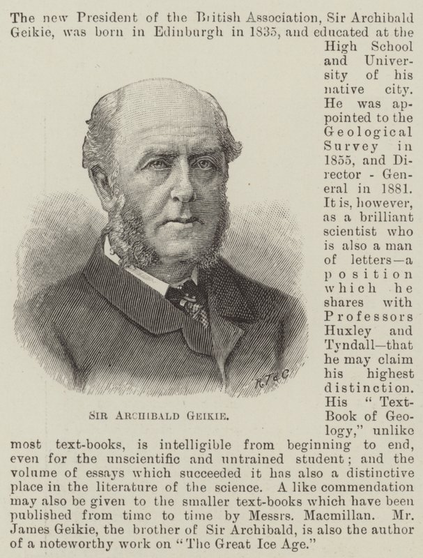 Sir Archibald Geikie (gravür) by English School