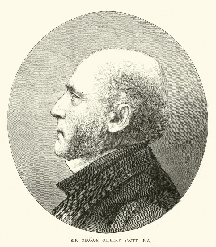 Sir George Gilbert Scott, RA (gravür) by English School